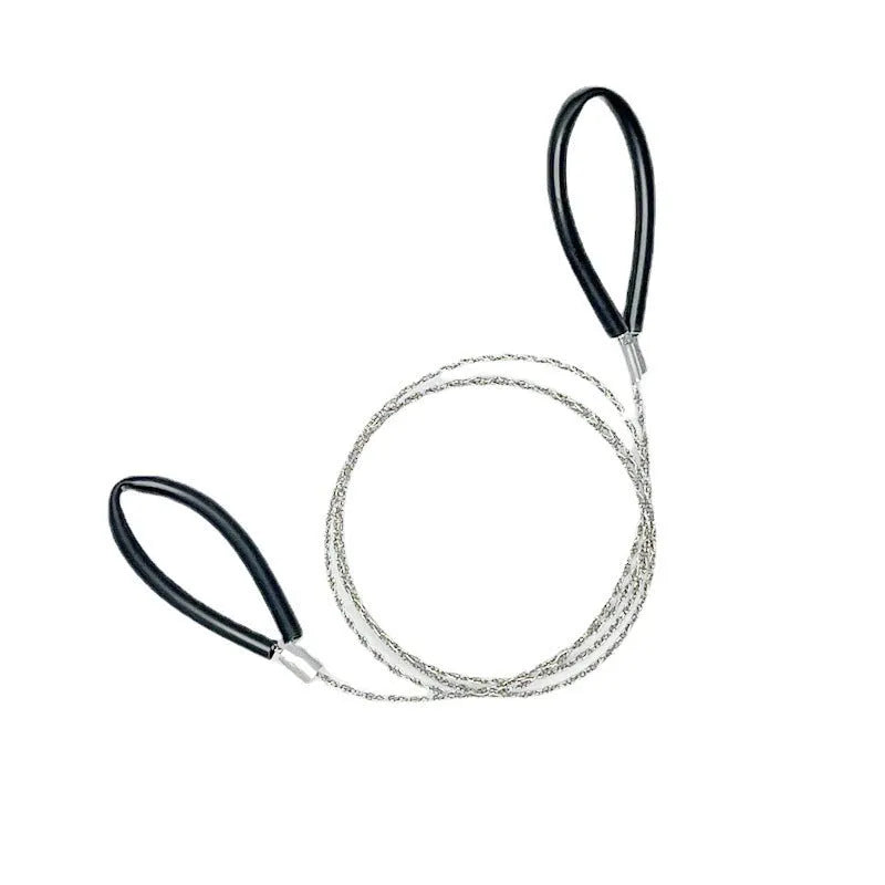 Black and red 600mm German stainless steel survival wire saw for camping
