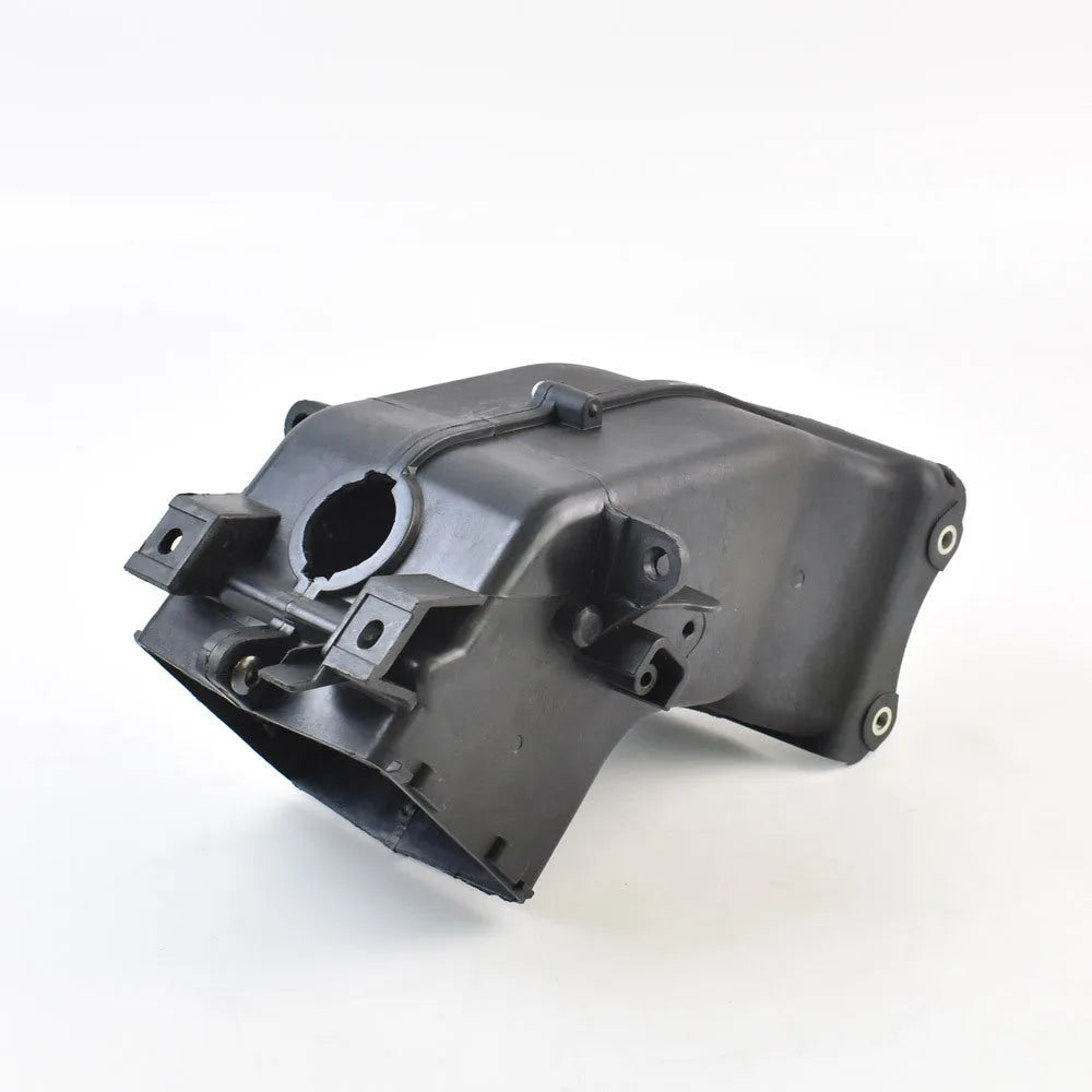 Black motorcycle ventilation pipe for Yamaha models measuring 280mm long by 170mm wide by 160mm high