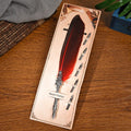 European retro feather dip pen with zinc alloy body in multiple colour options