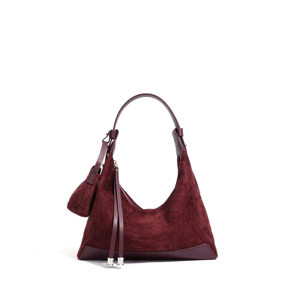 Soft first layer cowhide leather horizontal square shoulder messenger bag with sandwich pocket and double joint straps