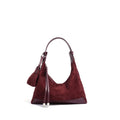 Soft first layer cowhide leather horizontal square shoulder messenger bag with sandwich pocket and double joint straps