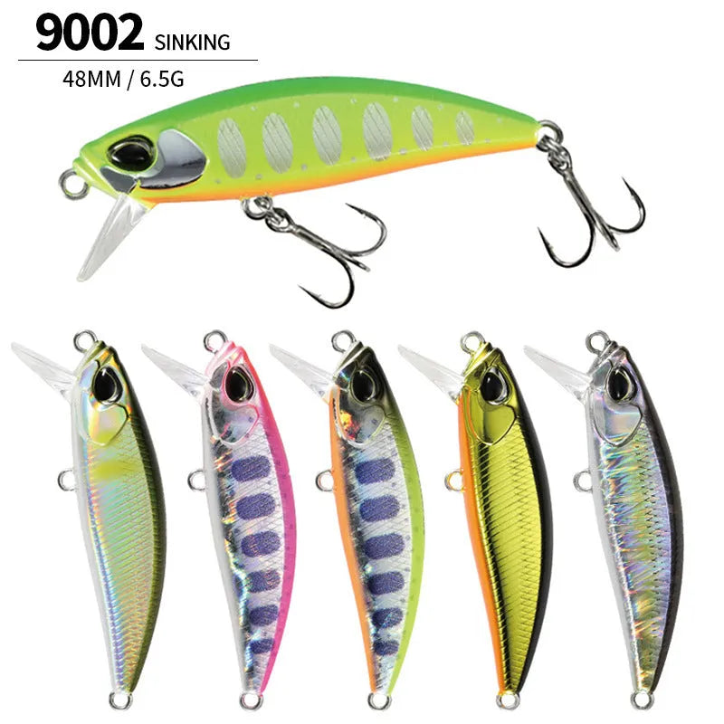 48mm hard fishing lure for snakehead and mandarin fish in multiple colour options