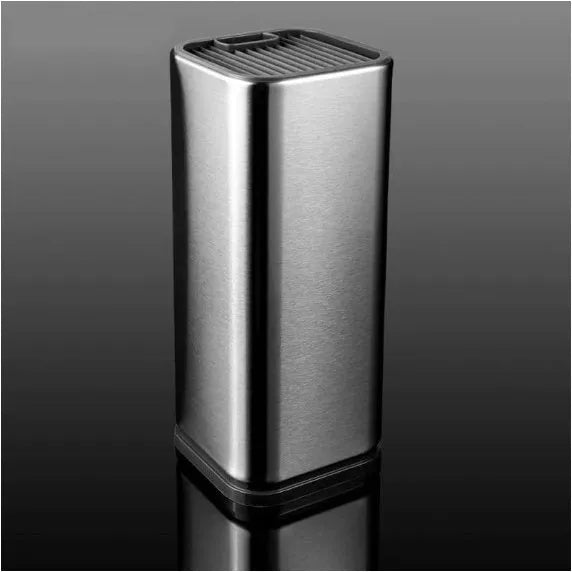Stainless steel kitchen tool holder with detachable bottom in black or white for knife and utensil storage