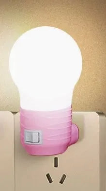 Plug-in bedside baby night feeding lamp with round modern design