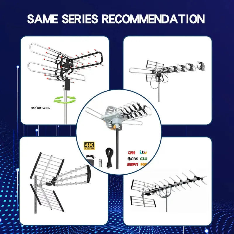 GR-1002 outdoor rotatable TV antenna with high gain digital television receiver