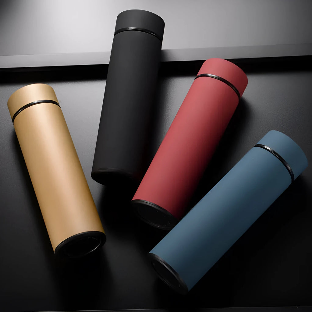 450ml stainless steel vacuum insulated water bottle in multiple colours with arrow mouth design
