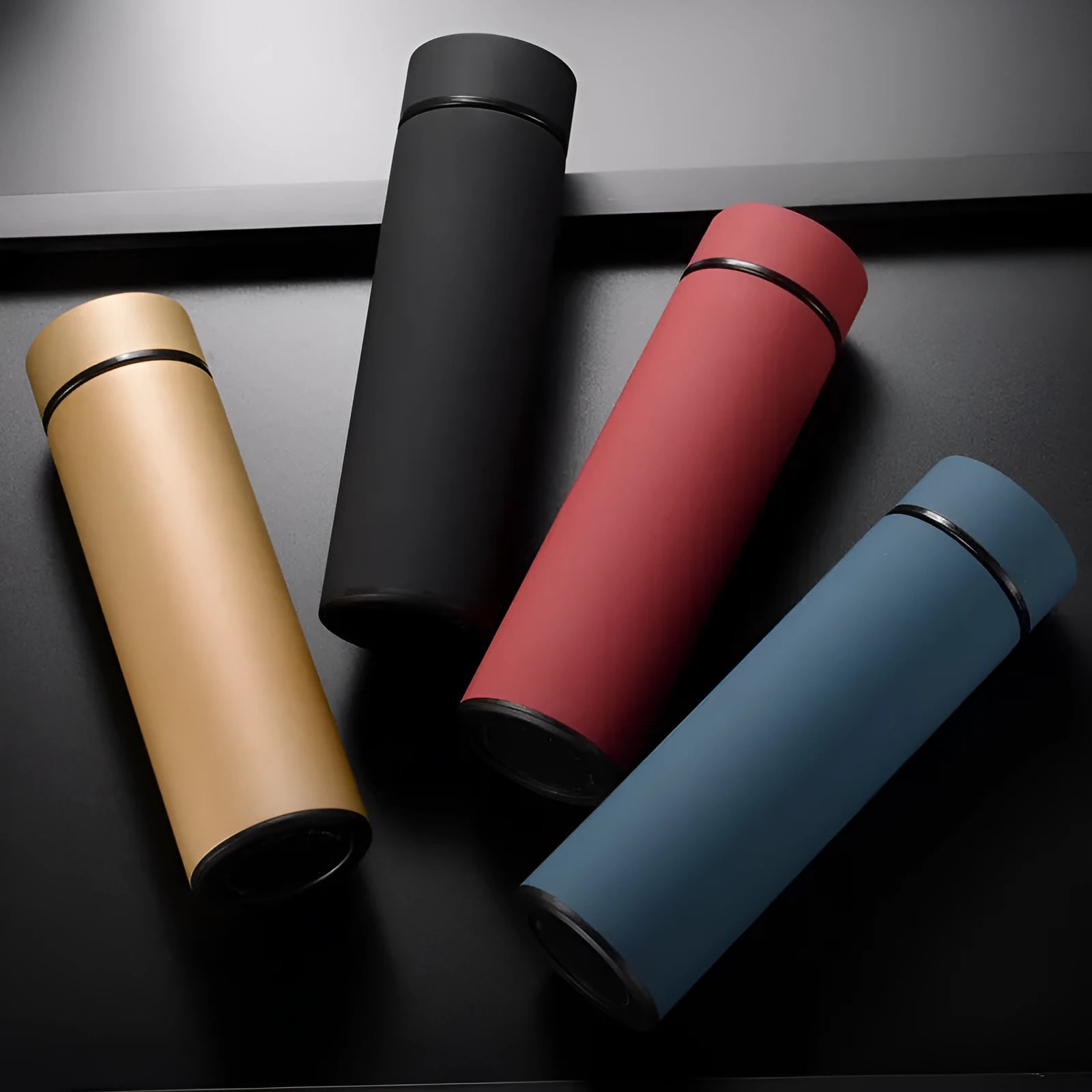 450ml stainless steel vacuum insulated water bottle in multiple colours with arrow mouth design