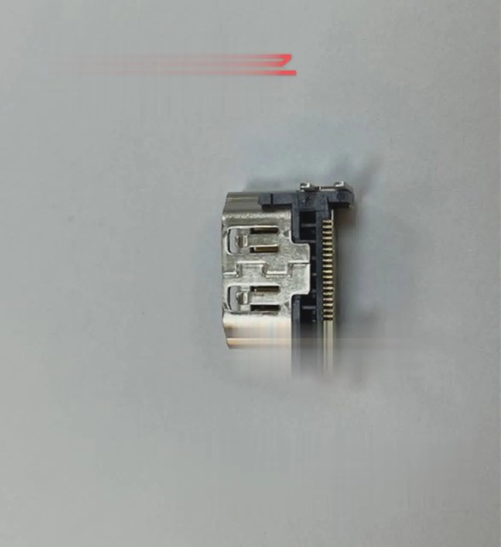 Silver HDMI host interface socket for gaming console repair with single port