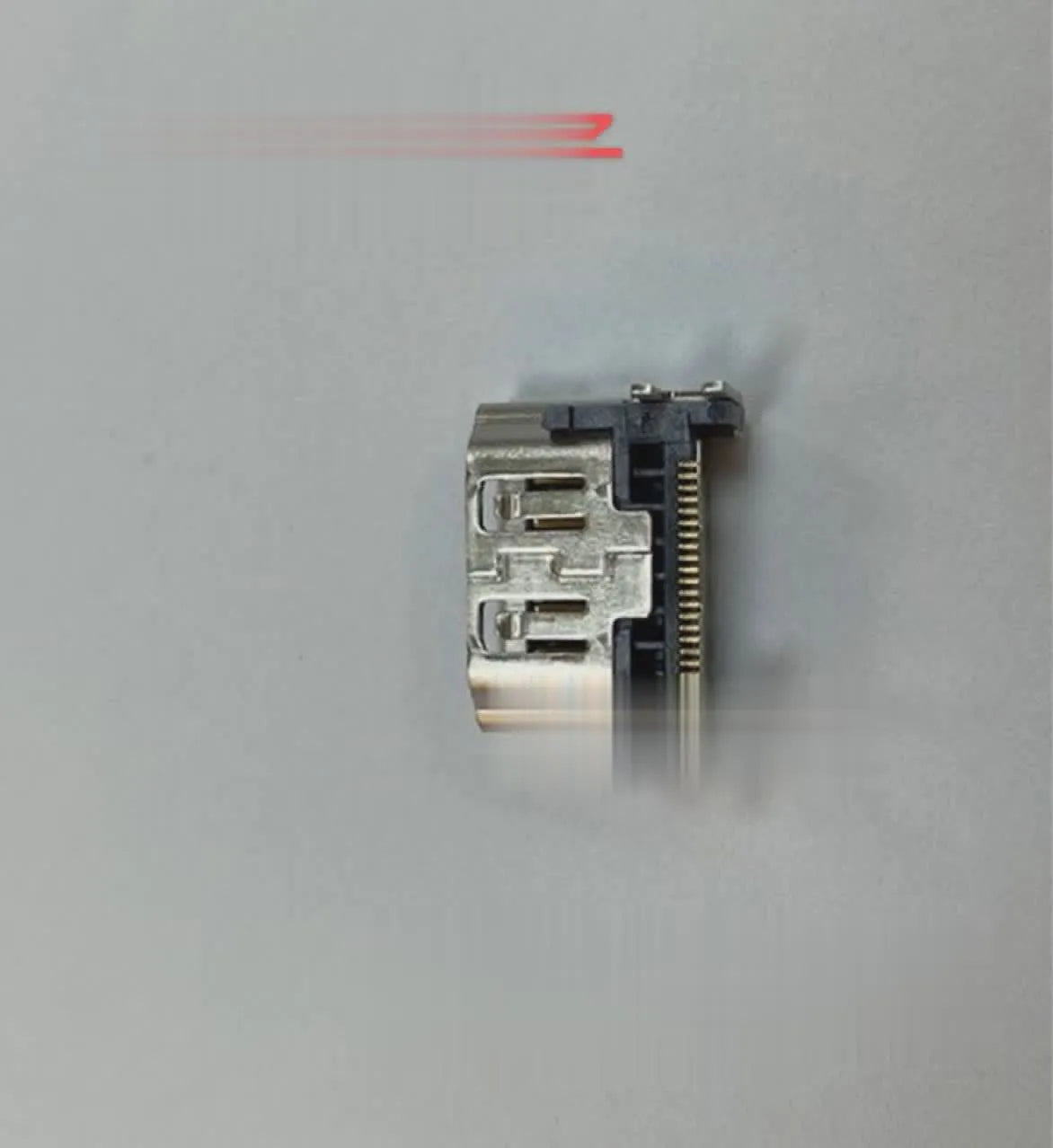 Silver HDMI host interface socket for gaming console repair with single port