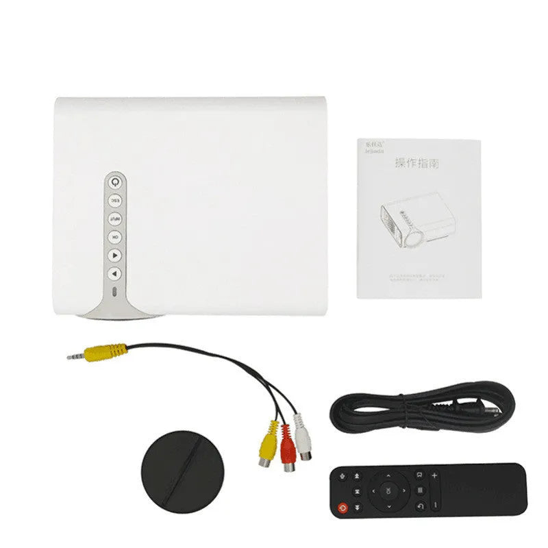 YG530 mini mobile phone projector with wireless connectivity in black or white colour options