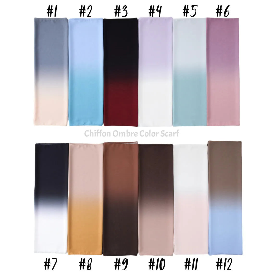 Long chiffon scarf draped showing lightweight fabric texture and length with ethnic pu long design