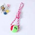 38cm red and white cotton rope dog toy with ventilation holes for medium and large breeds