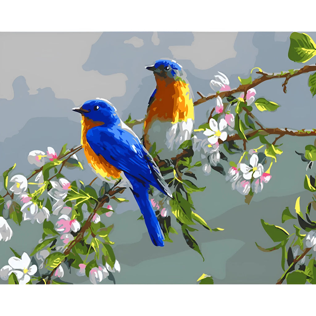 Custom hand-painted animal oil painting on linen canvas with idyllic scenery colours