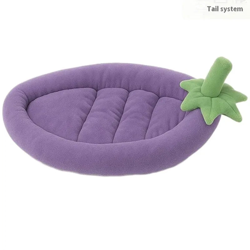 Washable cloth dog mat in brown, available in sizes S, M, L, XL, and XXL