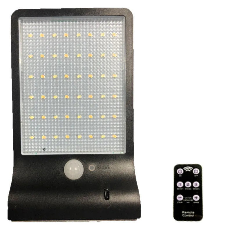 Black and white outdoor solar garden light with IP65 waterproof rating