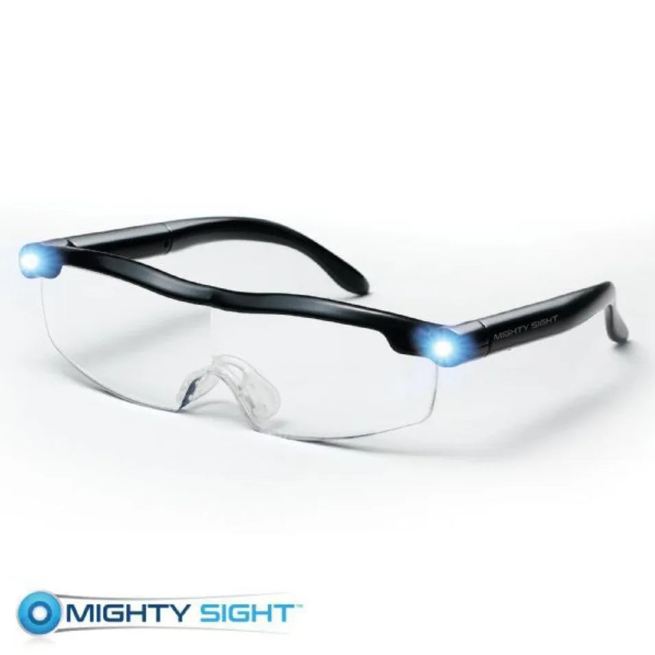 Transparent black USB LED light reading glasses with ABS plastic frame