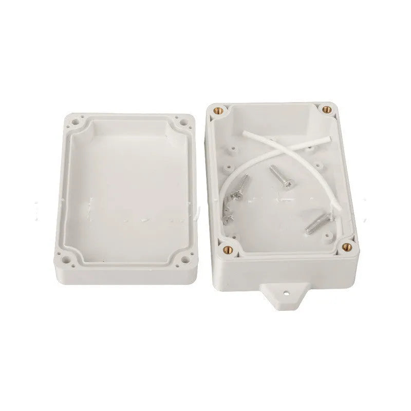 F4B-1 model ABS plastic waterproof instrument box for electronic components, 100mm by 68mm by 40mm.