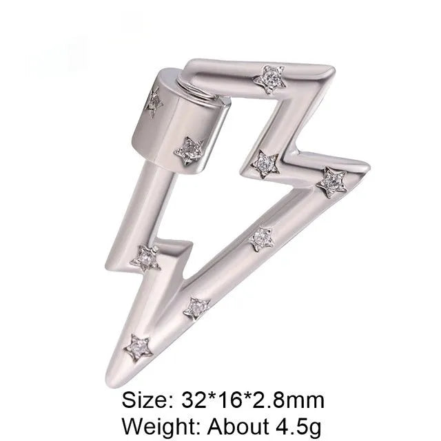 Copper climbing buckle with gold electroplating and micro-inlaid zircon heart design