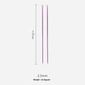 Set of crochet hooks in various sizes from 2.0mm to 9.0mm, each with a protective end cap.