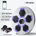 Smart music boxing machine reaction target with LED lights mounted on wall