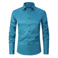 Men's long sleeve stretch work shirt in polyester, shown in a colour style from the available range.
