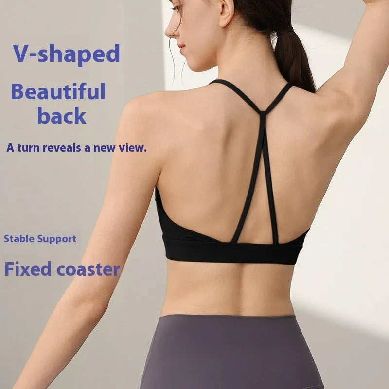 Women's high-strength shockproof sports vest for running, workout and yoga activities