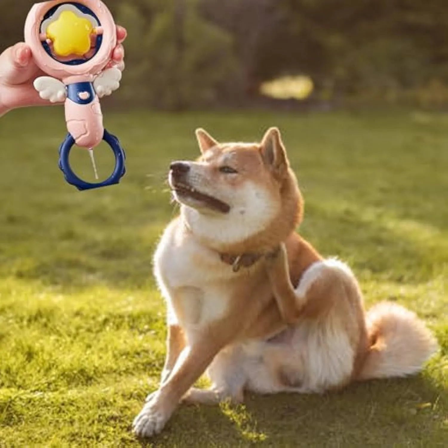 Pink interactive dog chew toy set with squeaky, dental and large breed toys on white background.