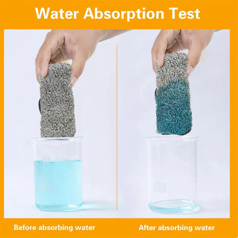 Blue extendable triangle cleaning mop with 360-degree rotating head and microfiber cloth