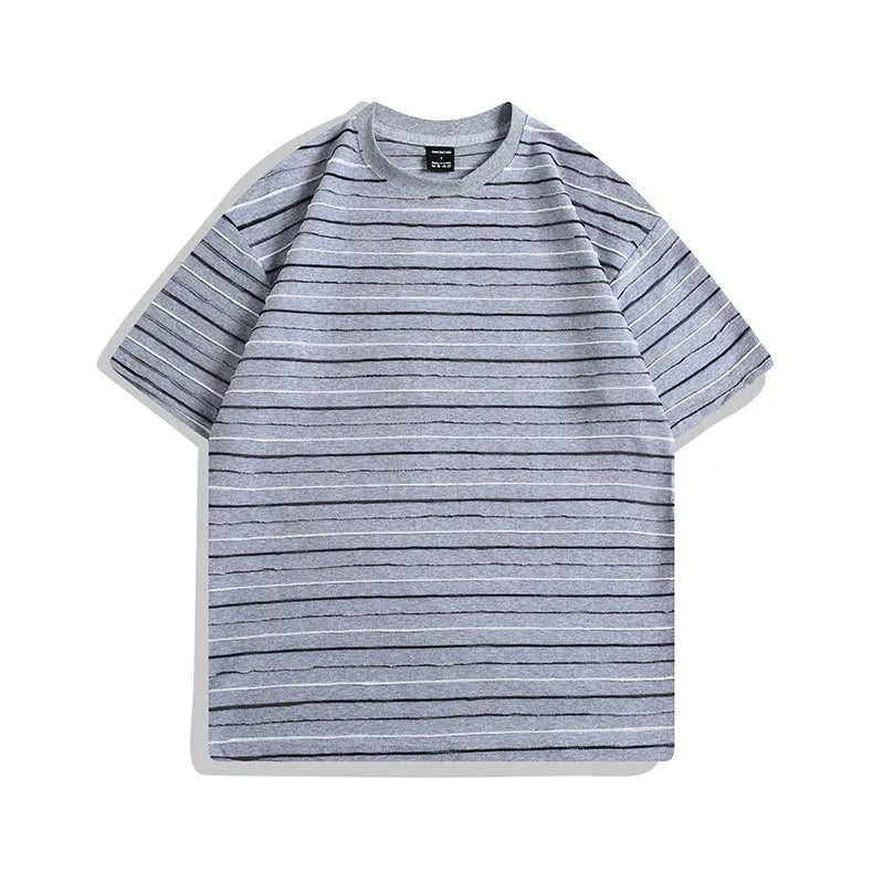 Loose fit half sleeve t-shirt in five colours with round neck collar