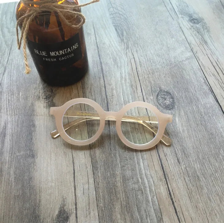 Retro round frame blue light blocking glasses in six colour variations