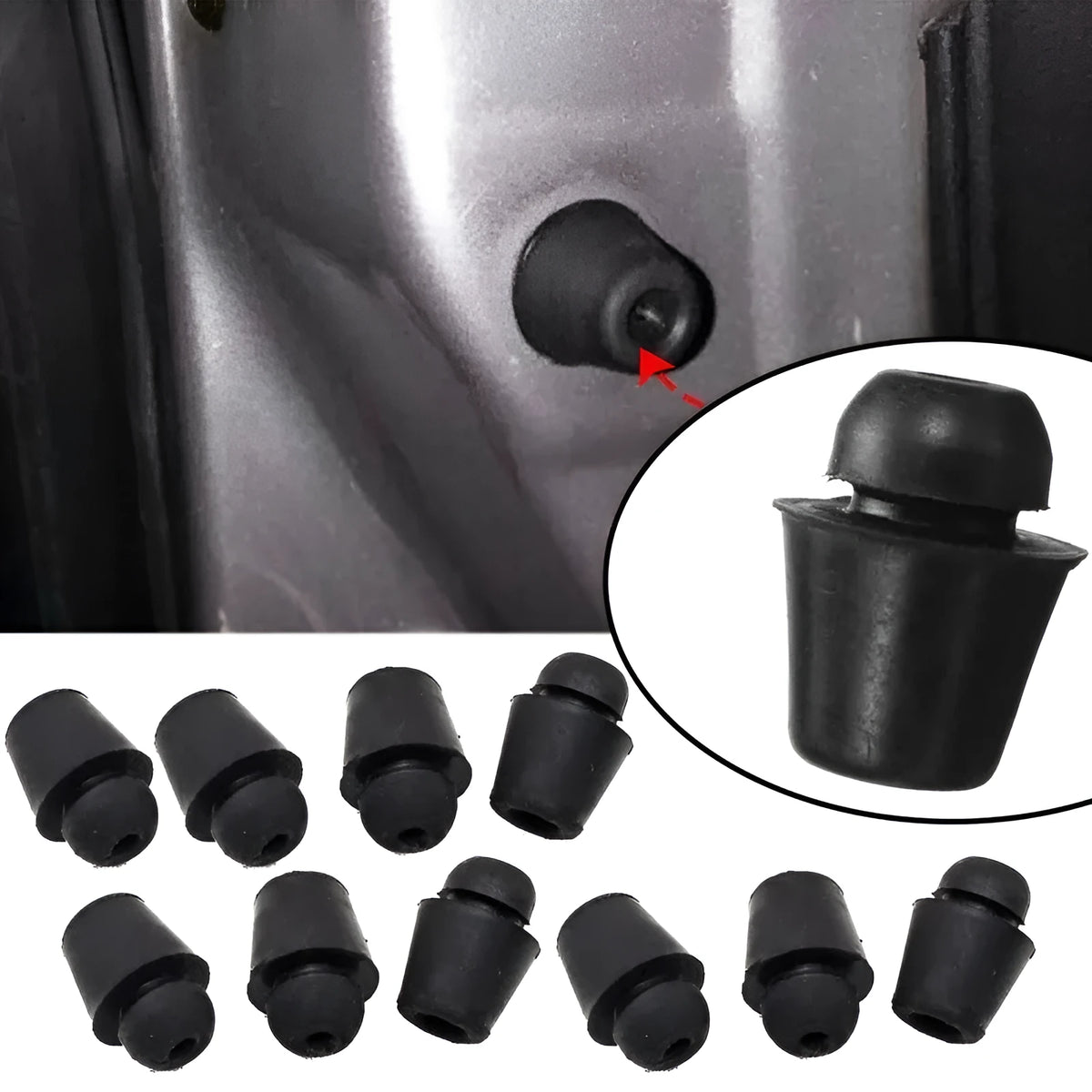 Automobile buckle buffer rubber clips in X16 colour for shock absorption