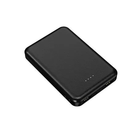 Black and white electric heating vest belt power bank with compact rectangular design
