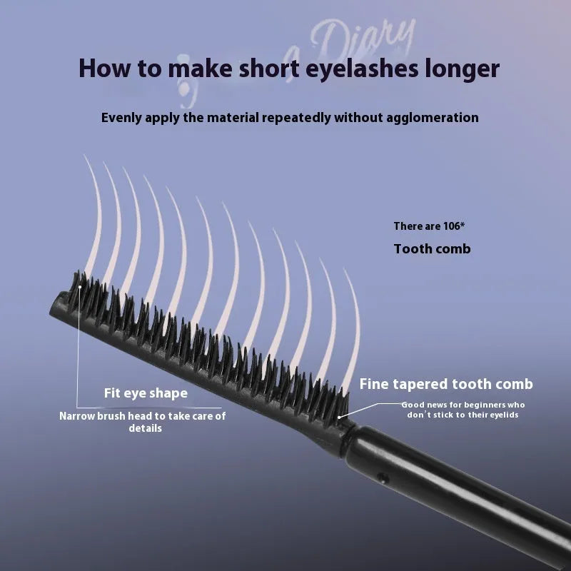 Long curling long-lasting mascara in black and brown shades with applicator