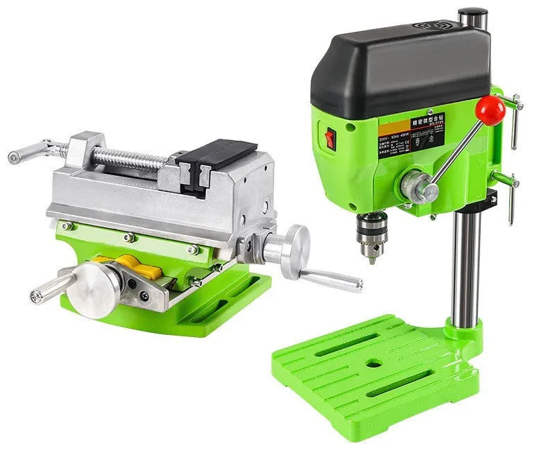 1050W mini bench drill milling machine with cross bench pliers on a workbench