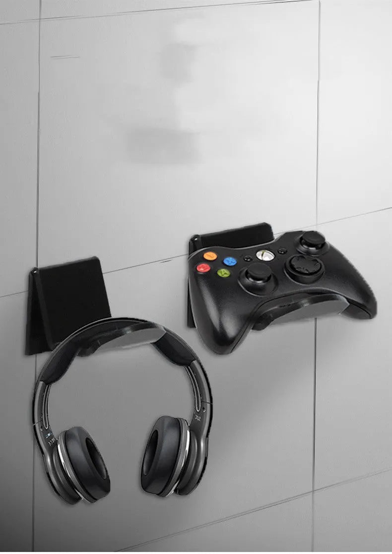 Universal game controller mounting bracket in black colour showing installation options