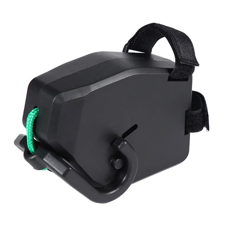 Black plastic bicycle trailer connection rope with standard end fittings