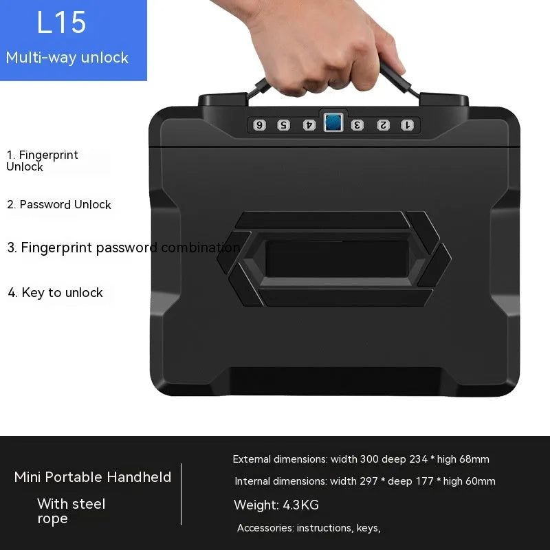 Portable L12 mechanical password safe with 6500G lock and youjingang construction