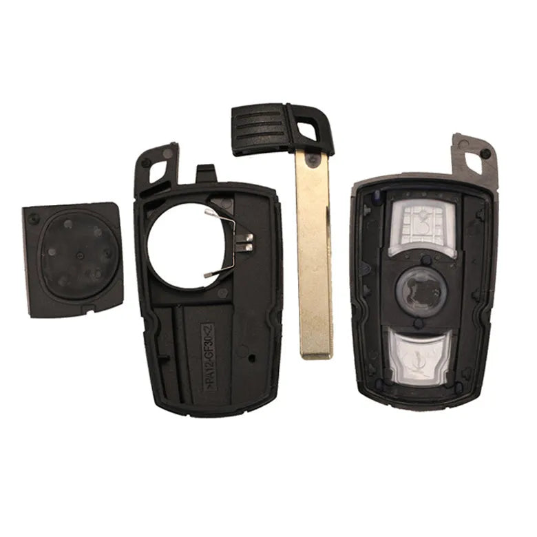 BMW semi-intelligent remote car key replacement set with three keys, model HU92.