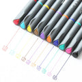 10 hook line drawing pens with 0.38mm metal tips for architectural and broadcast technical sketching