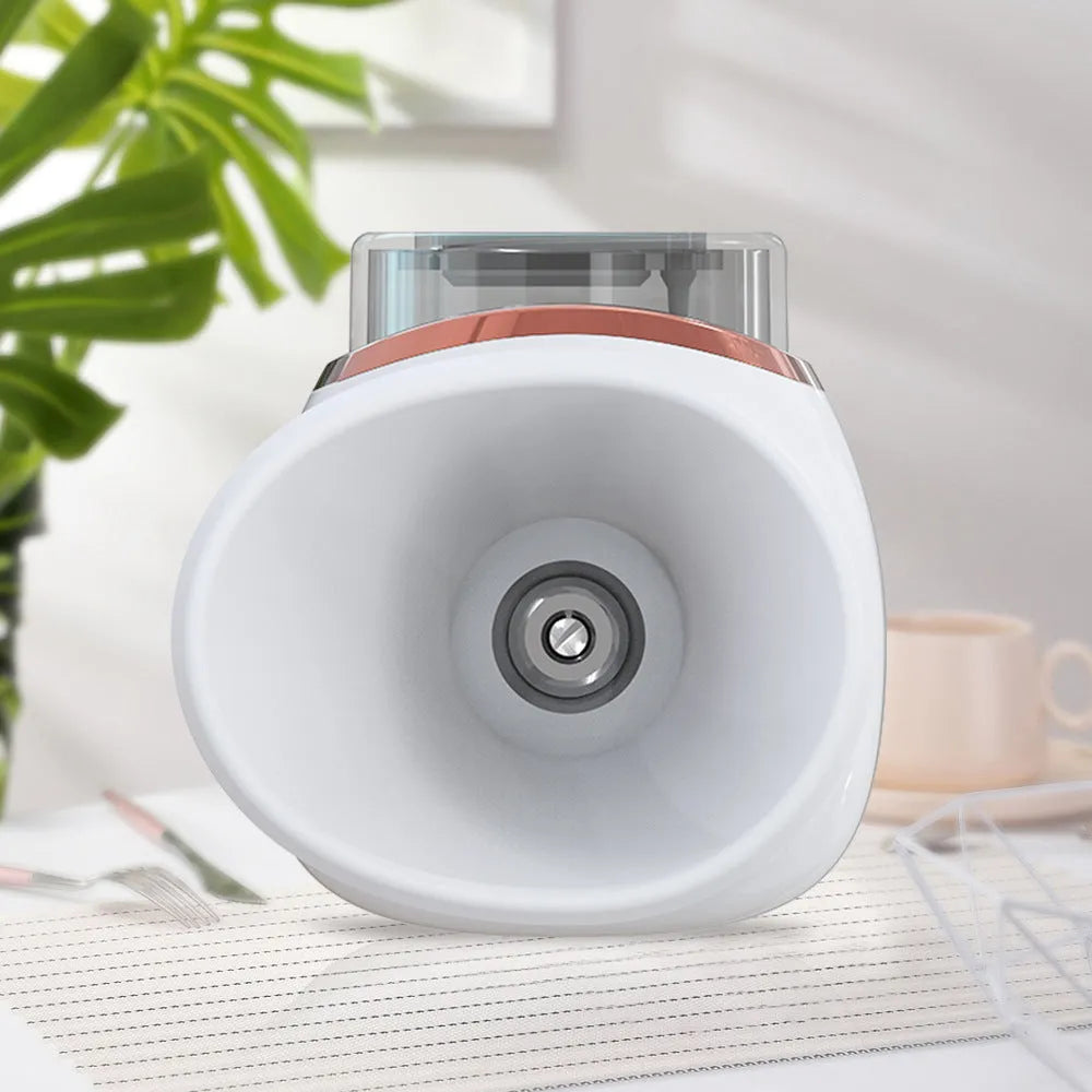 White portable eye humidifier with USB charging cable for dry eye relief