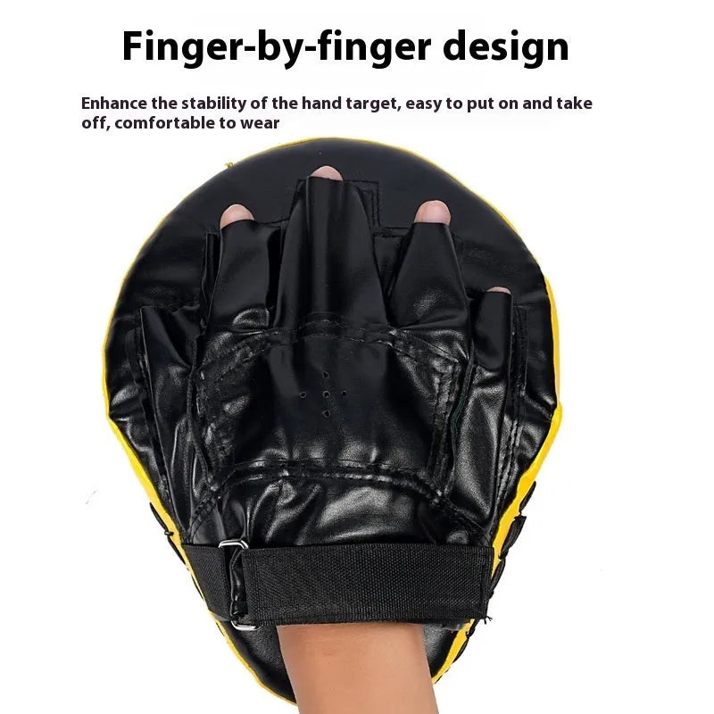 Boxing punch mitts training targets in multiple colour combinations including curved and flat designs