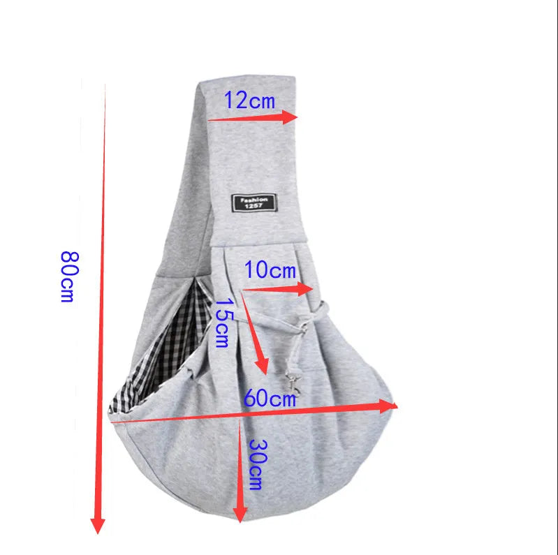 Breathable folding cat messenger bag in blue with mesh panels and adjustable shoulder strap