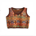 Printed round neck short sleeve t-shirt in picture colour with loose-fitting design