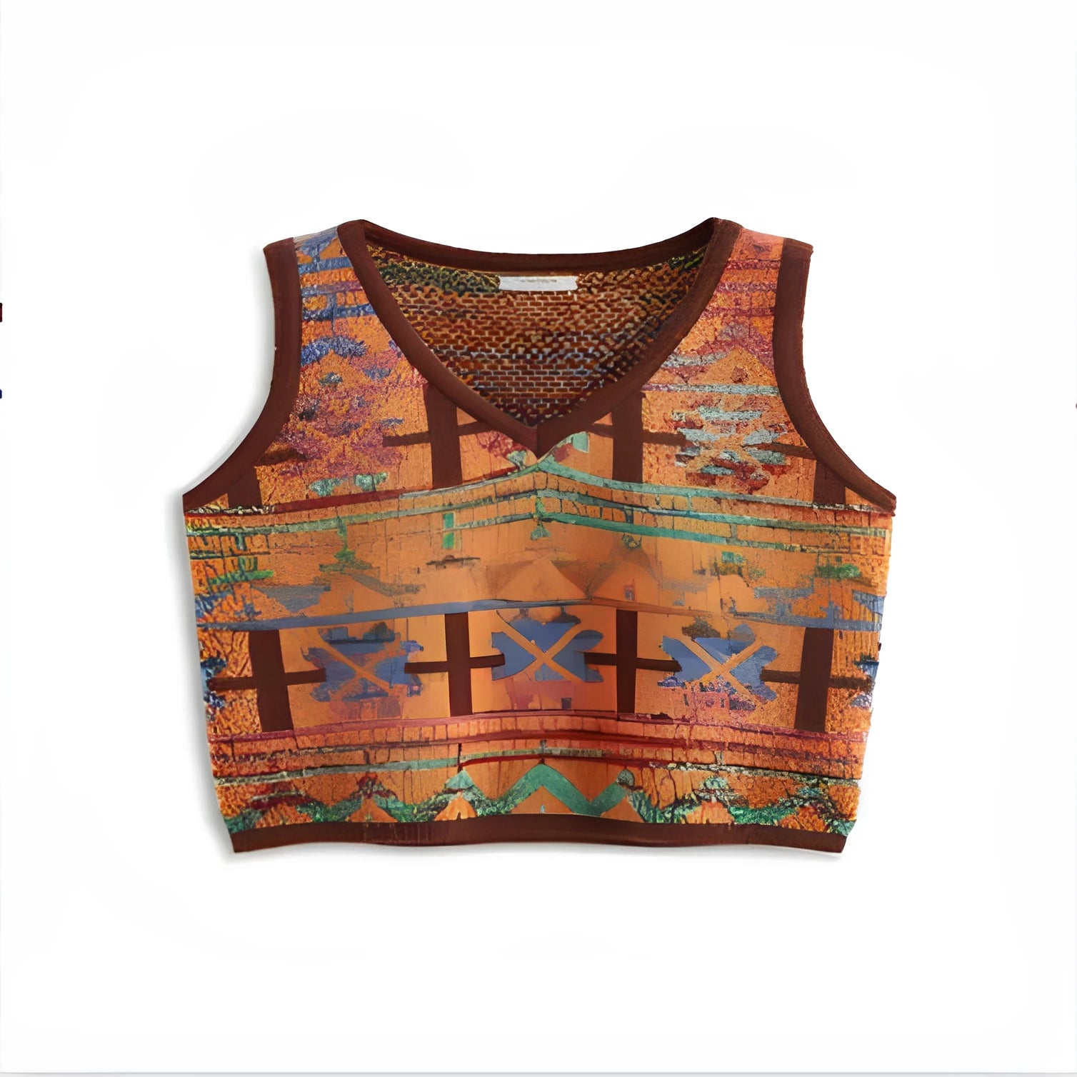 Printed round neck short sleeve t-shirt in picture colour with loose-fitting design