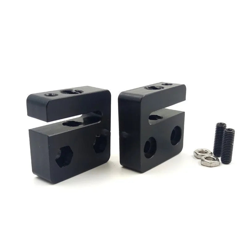 Black POM T8 anti-backlash nut with nut seat, tr8*8 thread, T12*33*34mm, for 8mm lead screw