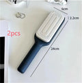 Self-cleaning anti-static massage hair brush with rotating handle in purple colour