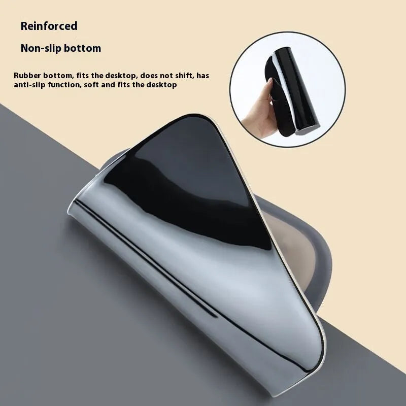 Ergonomic cloth silicone mouse pad with wrist strap in a choice of solid and gradient colours.