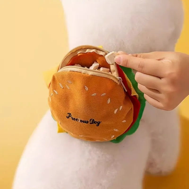 Cartoon hamburger chips design adjustable vest leash for cats and dogs with escape-proof construction