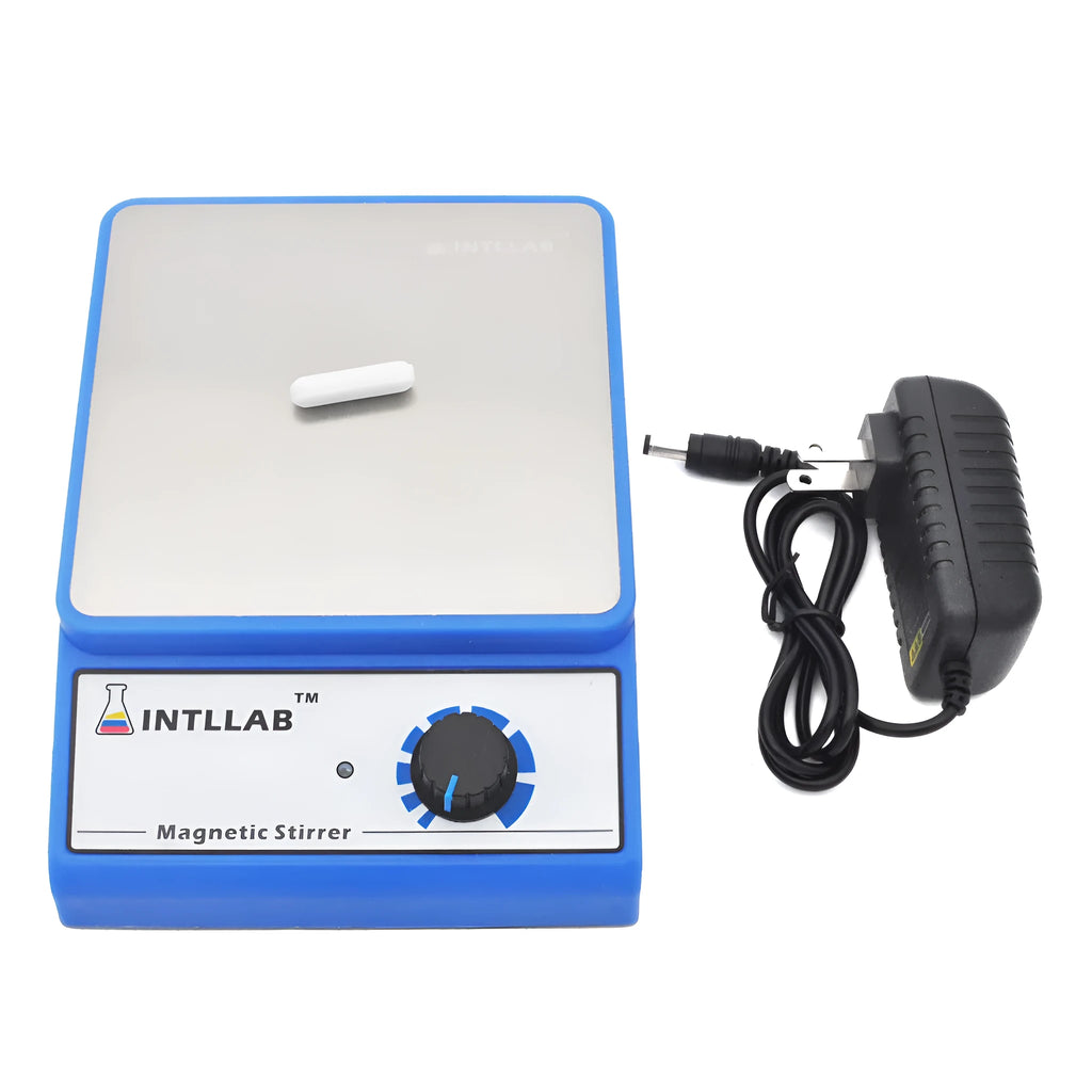 Laboratory magnetic stirrer with 130x130mm work table, ABS and 316 stainless steel, 3000ml capacity.