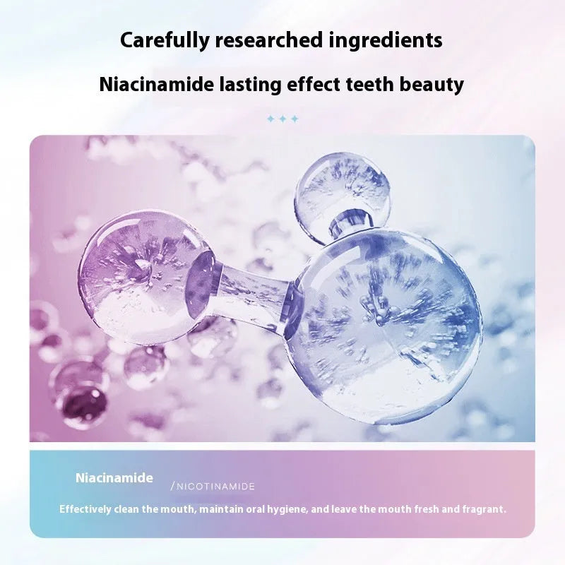 100g tube of Ji Ouni nicotinamide dazzling white toothpaste for adult whitening oral care.